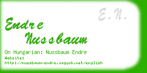 endre nussbaum business card
